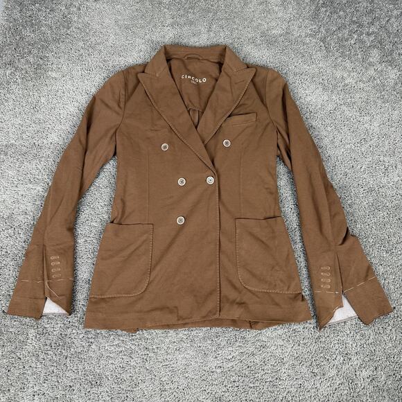 Circolo 1901 Sport Coat Mens 40 Unstructured Double Breasted Knit Blazer READ